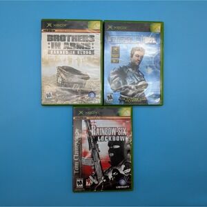 Xbox Tactical Bundle CIB - Deus Ex Invisible War, Brothers in Arms, & Rainbow 6